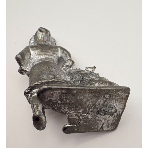 Vintage Pewter Old World Santa Claus Figurine With Toy Sack Christmas Decor - Picture 6 of 7